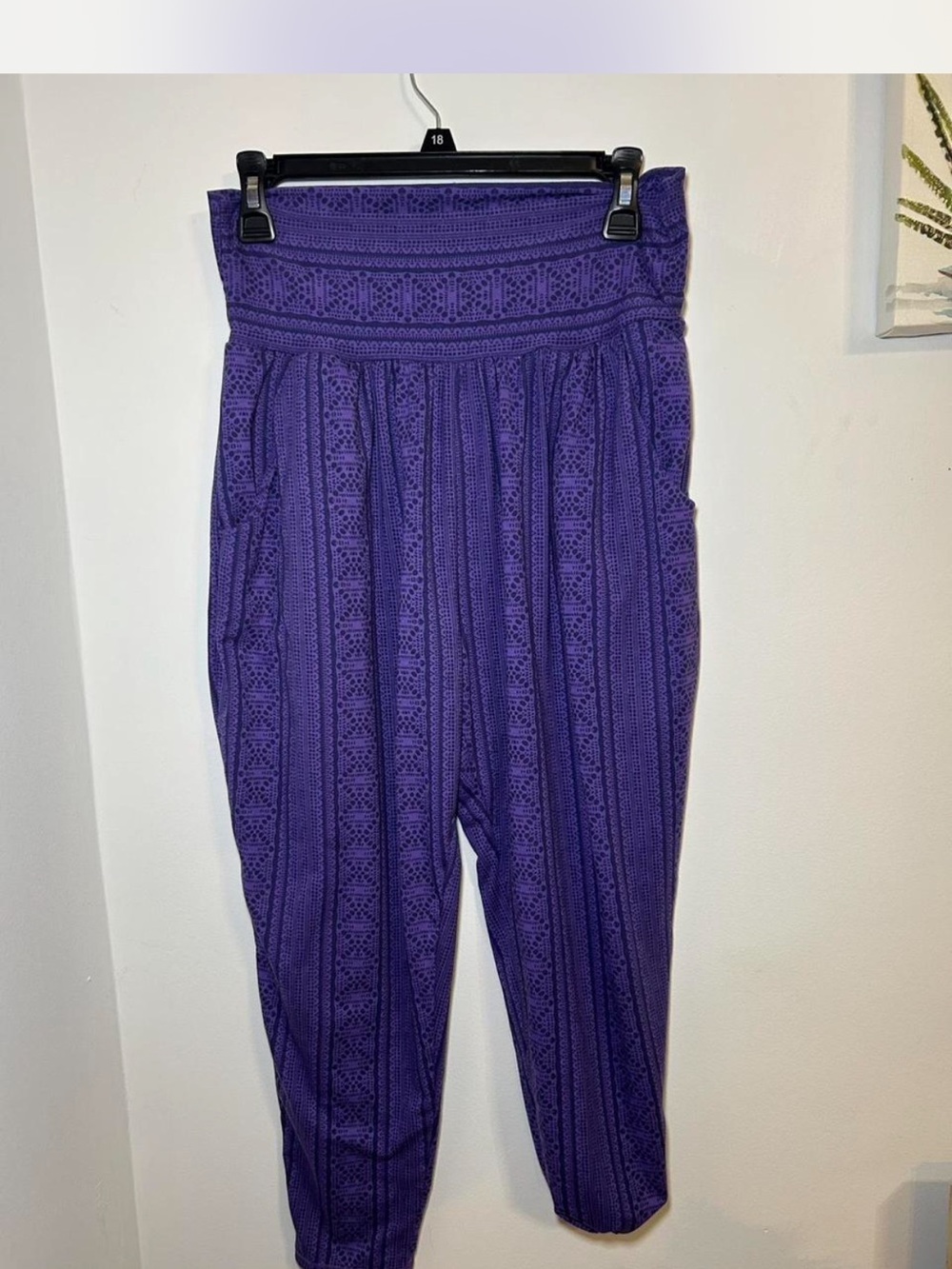 High-Waist Purple Harem Pants
